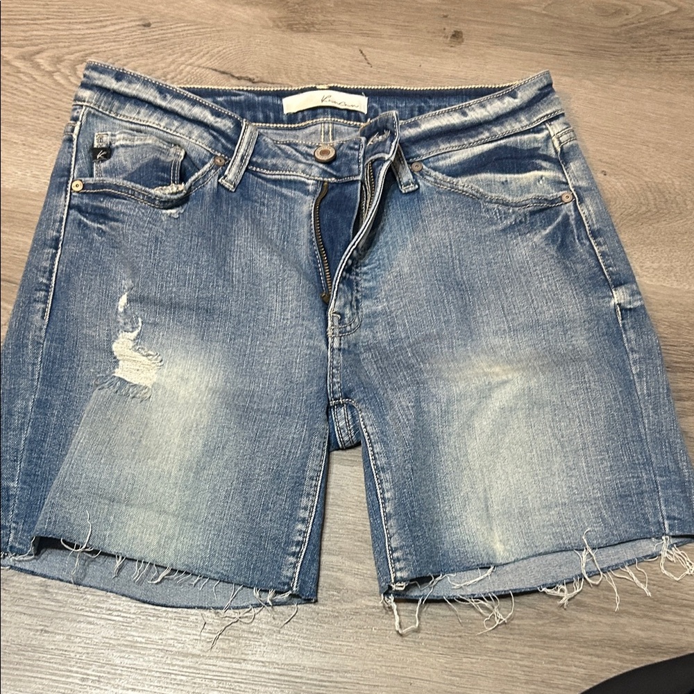 KanCan Blue Distressed Jean Shorts